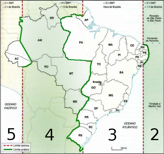 Cartografia 5: Fusos Horários do Brasil e Horário de verão – Master  Geografia